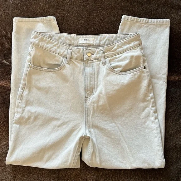 ba&sh Jeans High Waist slouchy straight Light Wash